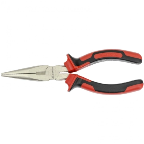 Длинногубцы NICKEL, прямые никелированные, двухкомпонентные рукоятки 180 мм Matrix фото 1