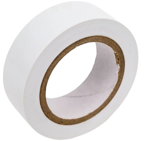 Изолента ПВХ 19 мм х 0,13 мм х 10 м белая фото 1