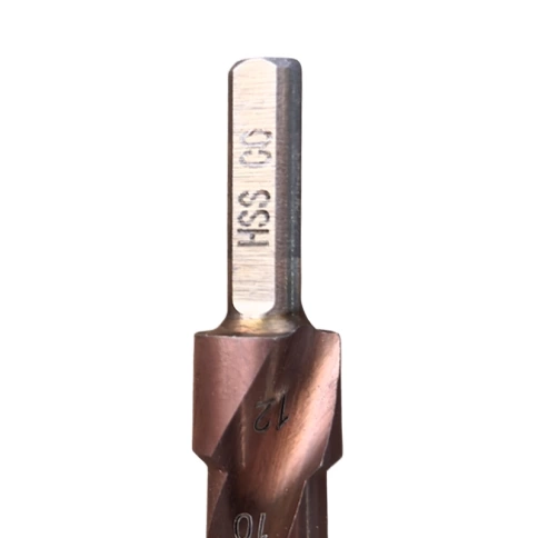 Сверло ступенчатое по металлу с кобальтом 5% P6M5K5 4-12 мм HIMBOLT пластиковый бокс фото 4