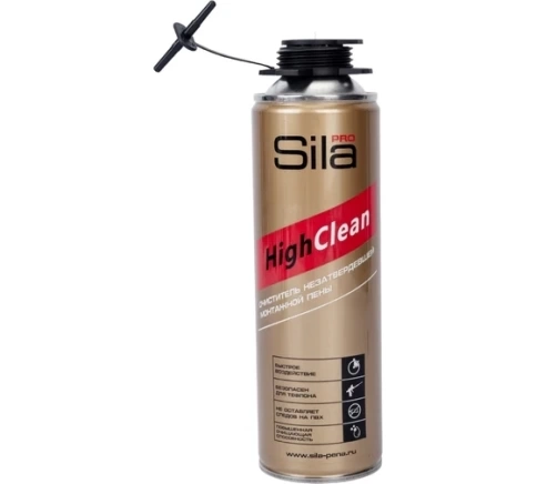 Очиститель монтажной пены SILA PRO HighClean 500 мл фото 1