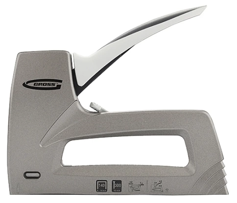 Степлер мебельный регулир., алюм.корп.,тип скобы 140,300, 6-14 мм Gross фото 1