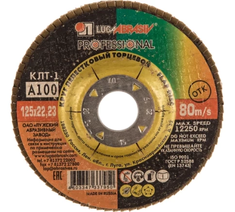 Круг лепестковый плоский 125х22 мм A 100 КЛТ1 Луга фото 2