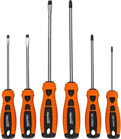 Набор отверток на полке PH+SL Point, HCS, двухкомп. рукоятка 6 шт Sparta фото 1