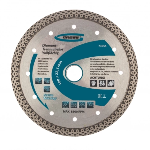 Диск алмазный тонкий сплошной мокрое резание Jaguar, Gross фото 5