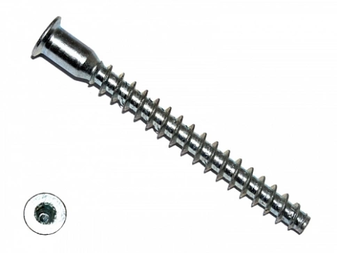 Винт-конфирмат 7х50 мм под шестигранник, 10 шт. фото 5