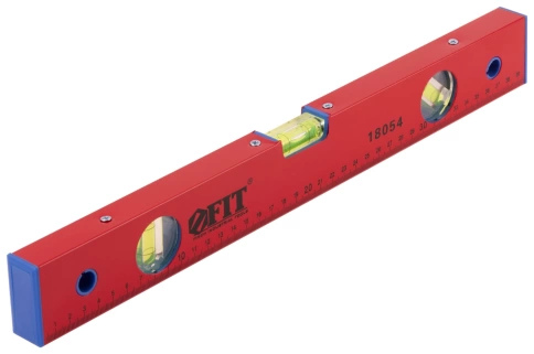 Уровень Стандарт 3 глазка 400 мм красный корп.,фрезер.раб.грань фото 2