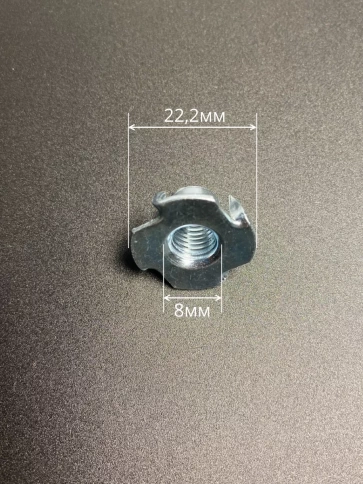 Гайка мебельная М8 крыльчатая врезная ОЦ DIN1624, 50 шт. фото 4