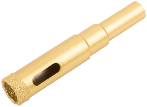 Коронка по керамограниту,камню,кафелю,стеклу кольцев.алмазн. 12х65 мм вакуумн.спекание фото 1