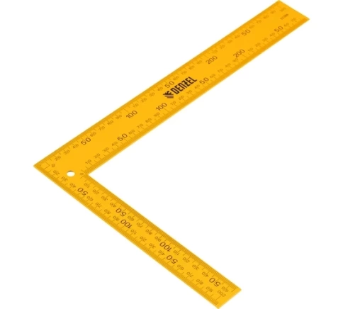 Угольник стальной ультрафиол. печать измерит. шкала Denzel  фото 2