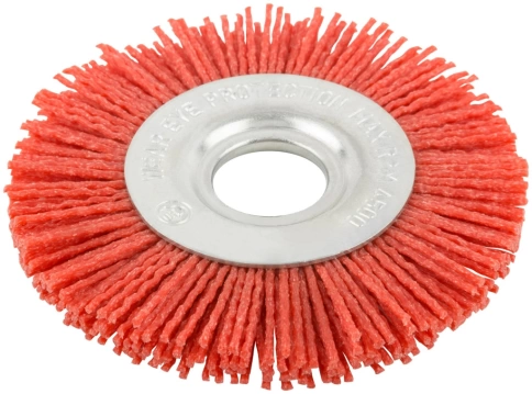 Корщетка-колесо, посадочн.д.22,2мм, нейлоновая, Профи 125 мм фото 1