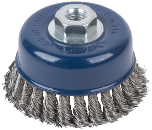 Щетка для УШМ "чашка", кручен.витая проволока 0,5мм, М14 CUTOP Profi фото 2
