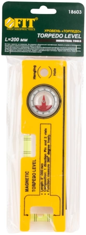 Уровень Мини пластиковый с угломером 200 мм  фото 3