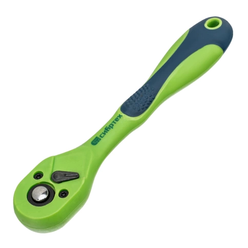 Ключ-трещотка двухкомпонентная рукоятка 3/8" Сибртех фото 1