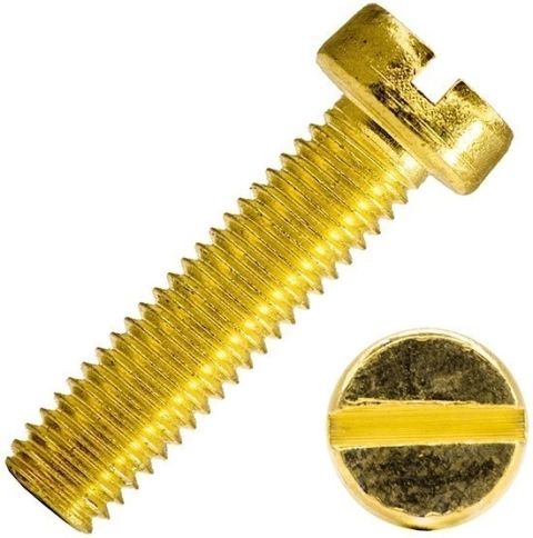 Винт 6х12 латунный с цилиндрической головкой DIN84,10 шт фото 1