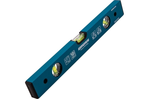 Уровень алюминиевый усиленный 3 глазка Gross фото 1