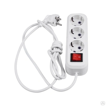 Удлинитель эл.бытовой без заземления UNIVERSAL 6А 1300Вт 3 гнезда 5м(639М-05) фото 1