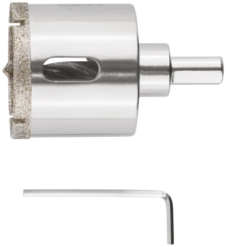 Коронка по керамограниту, камню и кафелю кольцев с центров сверлом 45х67 мм фото 1