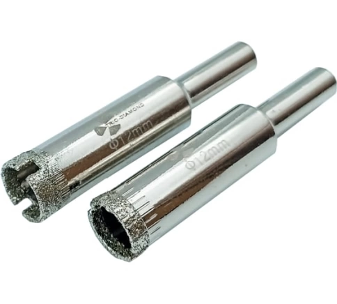 Коронка по керамике и кафелю, алмазная 12 мм компл.2шт. фото 1