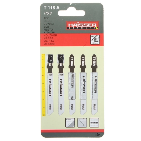 Пилки для лобзика по металлу Т118 A 5 шт. фото 1