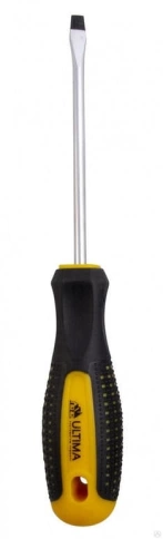 Отвертка Ultima SL4x100 мм, CrV, двухкомпонентная рукоятка anti slip фото 1