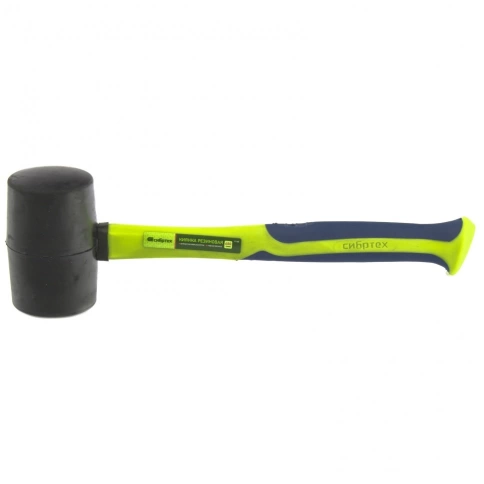 Киянка резиновая, черн.резина, фиберглас.рук. Сибртех фото 2
