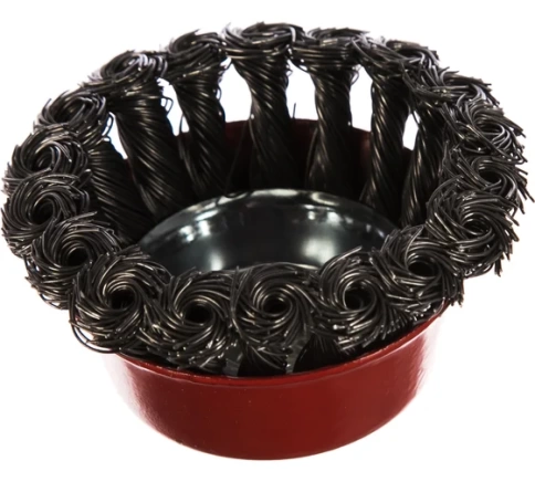 Щетка для УШМ "чашка", кручен.проволока 0,5мм, 75 мм М14 Matrix фото 1